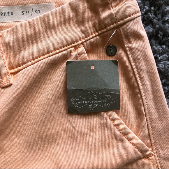 Anthro Pilcro Hyphen Boy Style Peach Shorts - Picture 4 of 7